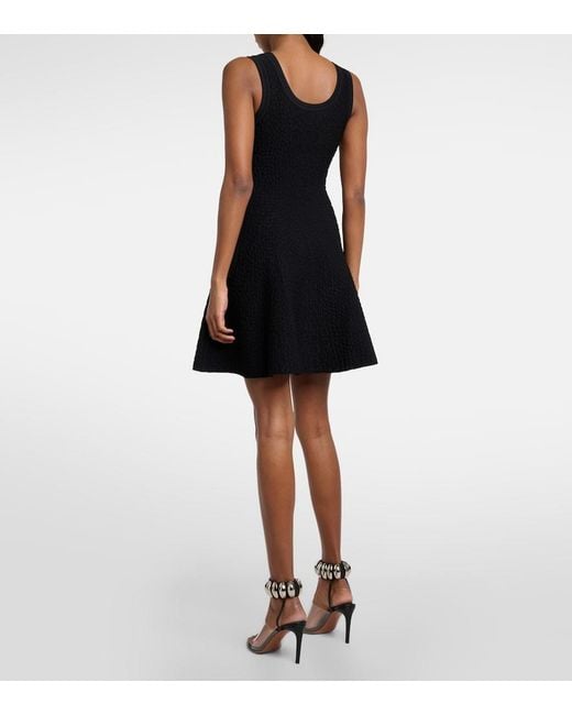 Alaïa Black Croco Mini Dress