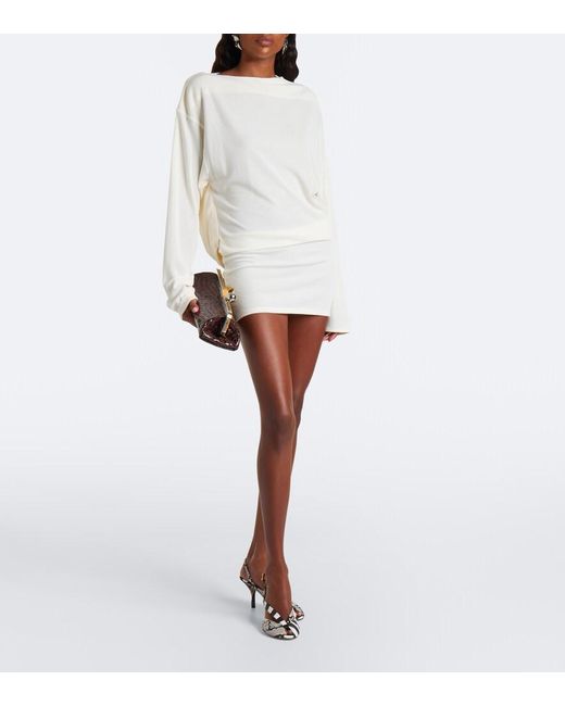 Jacquemus White Mistral Jersey Minidress