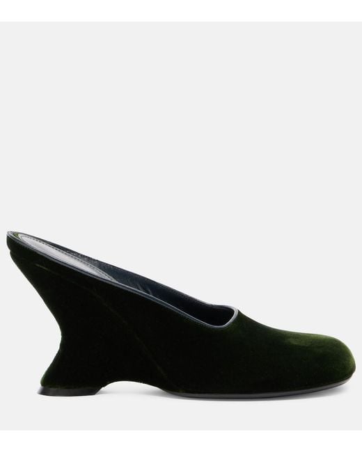 Dries Van Noten Black 95 Velvet Wedges