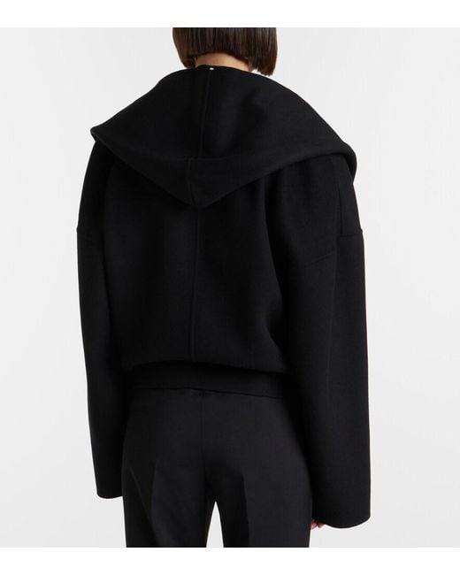 Sportmax Black Double-Breasted Wool Jacket