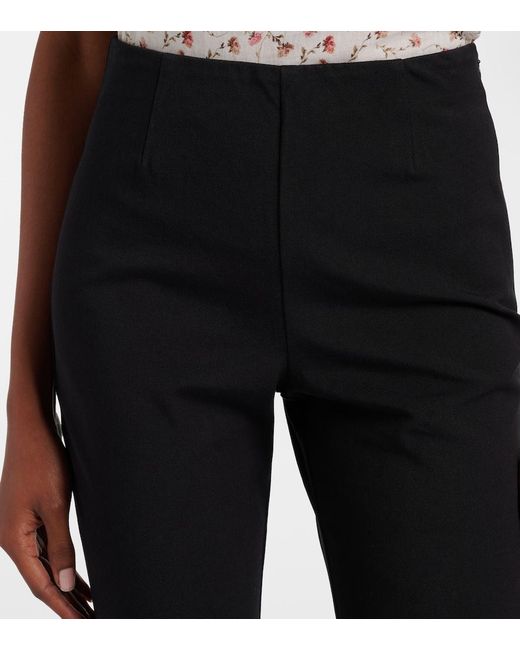 Posse Black Angelina Cotton-Blend Capri Pants