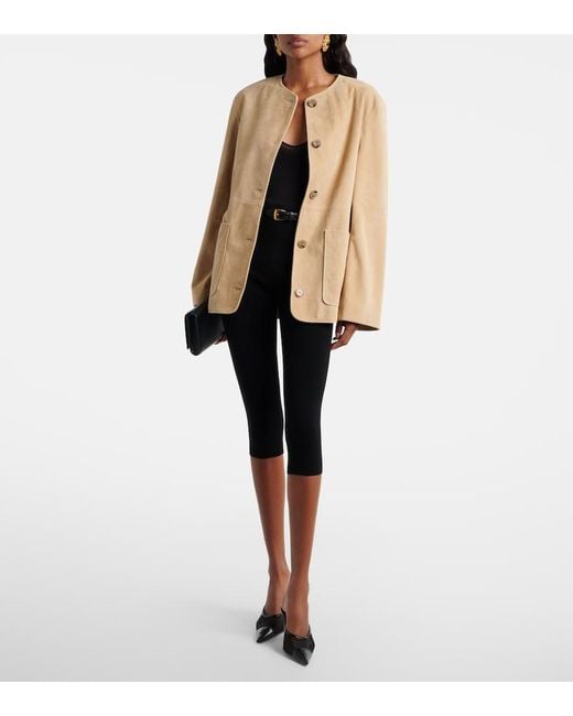 Nour Hammour Natural Suede Jacket