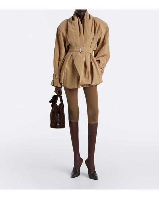 Magda Butrym Brown Semi-Sheer Capri Pants
