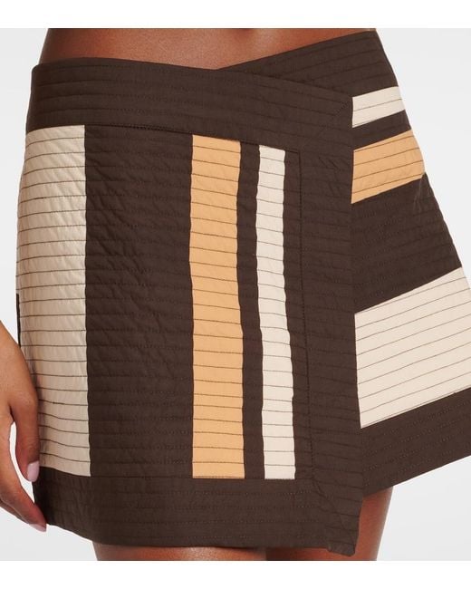 Sir Orange Savanna Striped Cotton Wrap Skirt