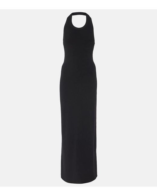 Proenza Schouler Black Meryl Crepe Maxi Dress