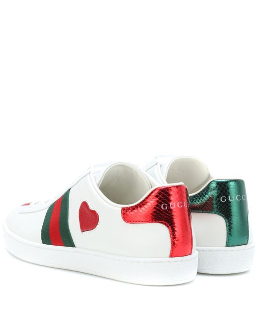 gucci shoes with red heart
