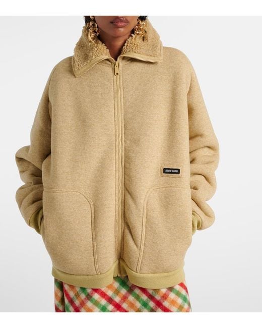 Miu Miu Natural Blouson Mit Teddyfleece
