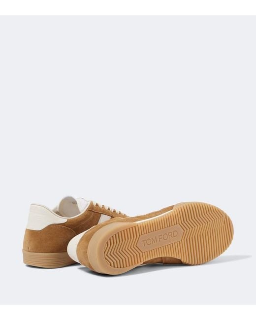 Tom Ford Brown Radcliffe Suede Sneakers for men