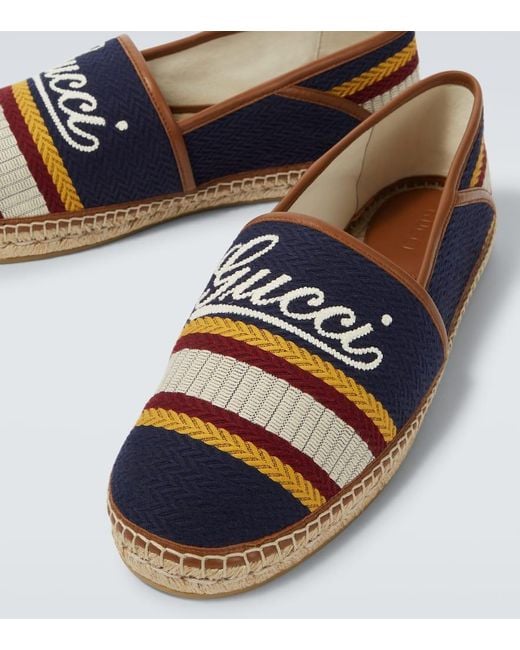 Espadrillas Uomo Con Scritta, Taglia di Gucci in Blue da Uomo