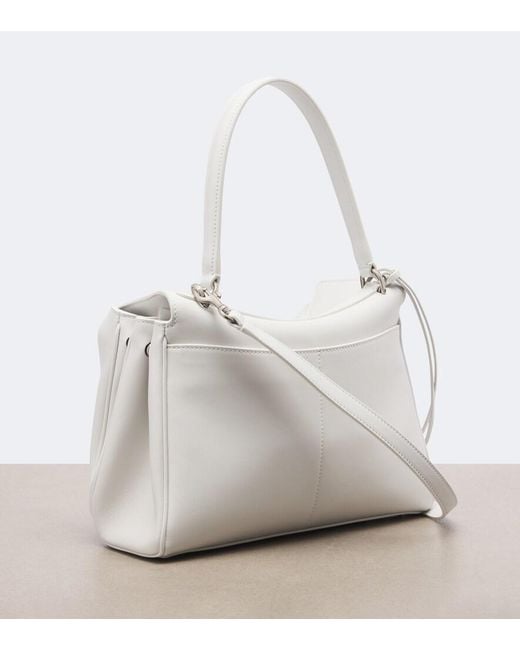Balenciaga White Rodeo Medium Leather Shoulder Bag