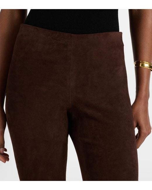 Vince Brown Suede Slim Pants