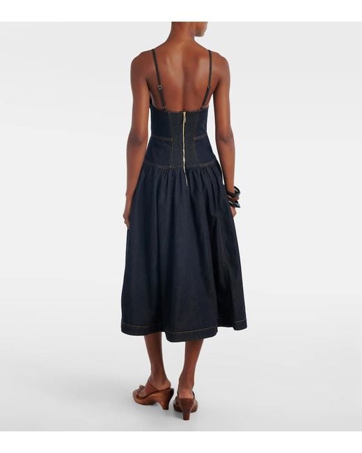Zimmermann Blue Denim Midi Dress