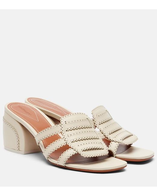 Zimmermann Natural Goldie 65 Leather Mules