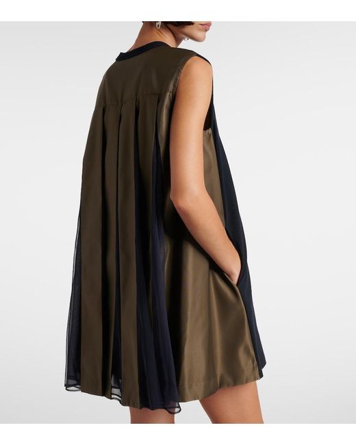 Sacai Blue Paneled Minidress