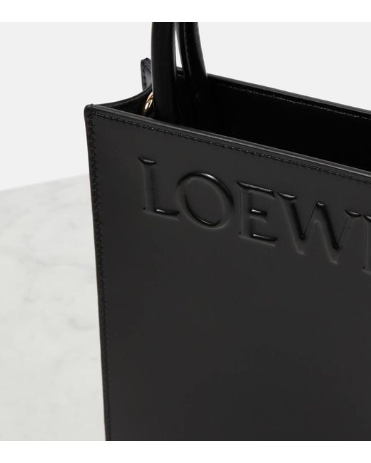 Tote Standard A5 de piel Loewe de color Black