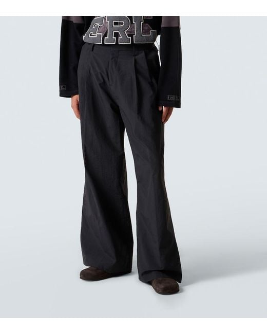 ERL Black Pleated Wide-Leg Pants for men