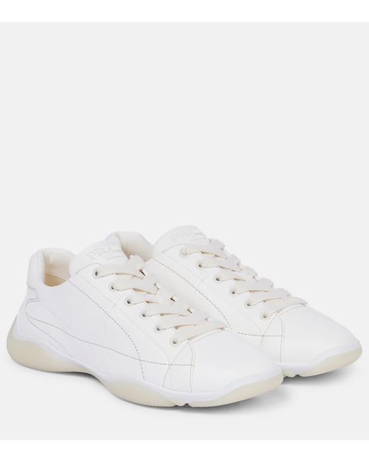 Prada White Sneakers Aus Leder