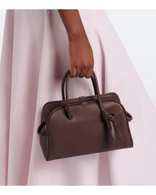 Jacquemus Brown Turismo Small Leather Bowling Bag