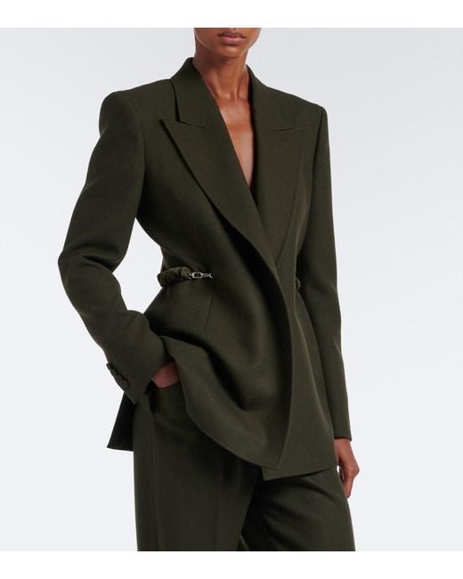 Gabriela Hearst Black Epona Chain-Detail Virgin Wool Blazer