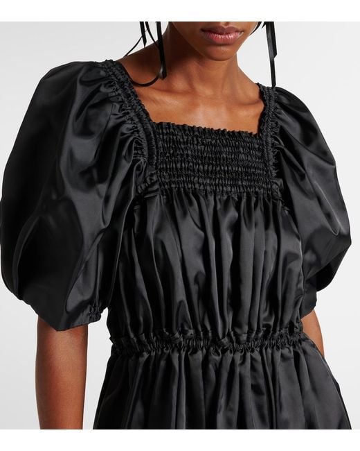 Noir Kei Ninomiya Black Shirred Midi Dress