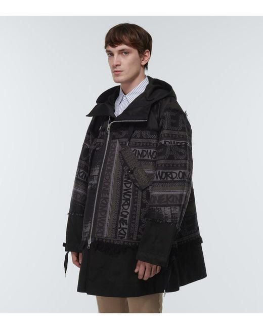 Sacai Black X Eric Haze Jacquard Jacket for men