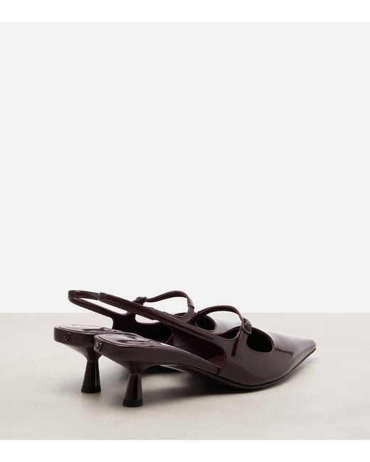 Jimmy Choo Brown Didi 45 Leather Slingback Pumps