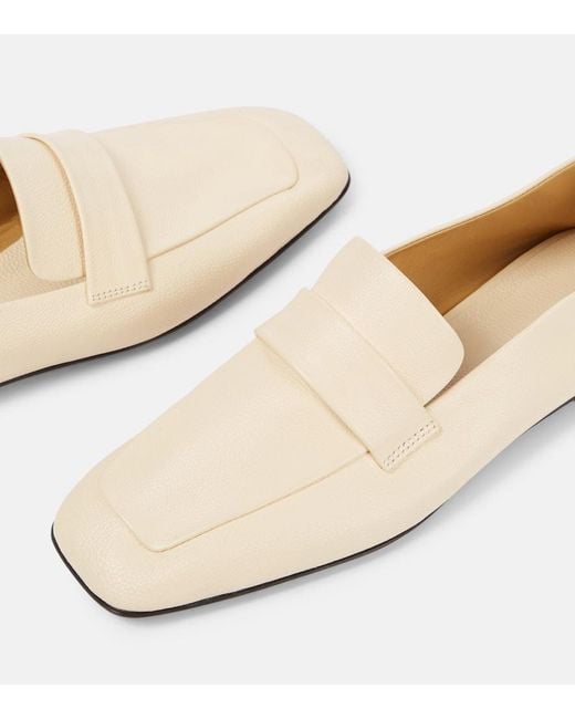 The Row Natural Soft Leather Loafers