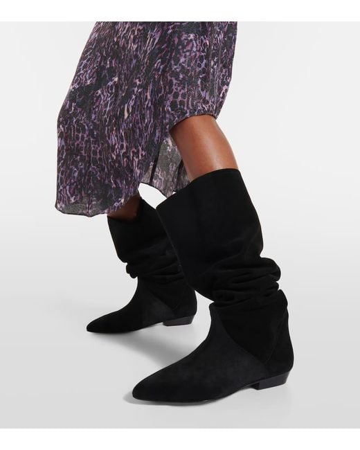 Botas Altas Sayla De Ante Isabel Marant de color Black