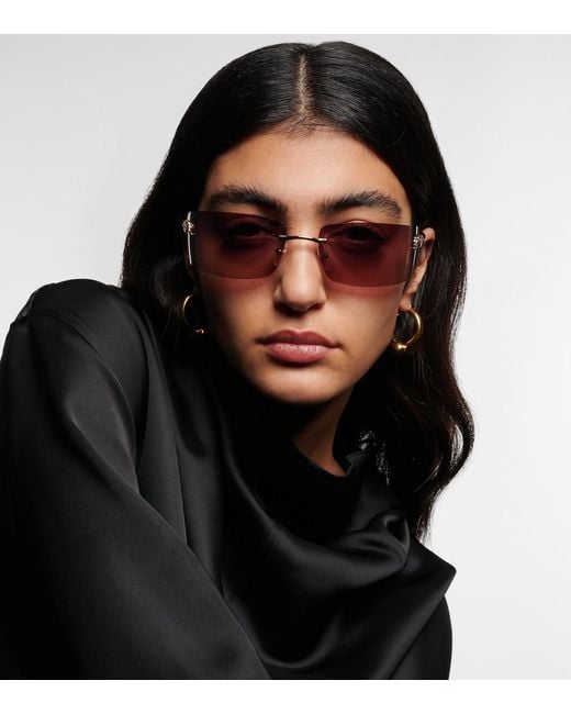 Cartier Pink Panthere De Cartier Rectangular Sunglasses