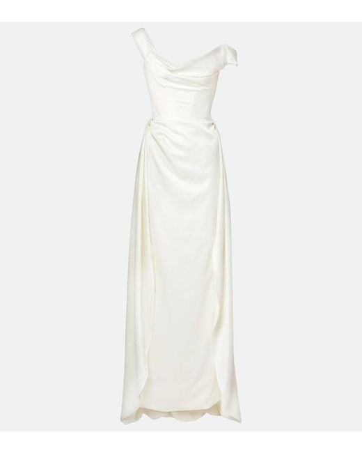 Vivienne Westwood White Bridal Nova Grace Satin Gown
