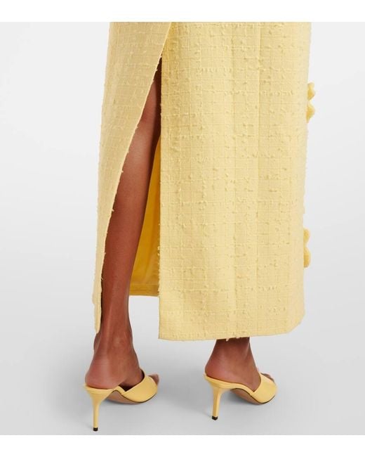 LEO LIN Yellow Maxikleid Lucinda Aus Tweed