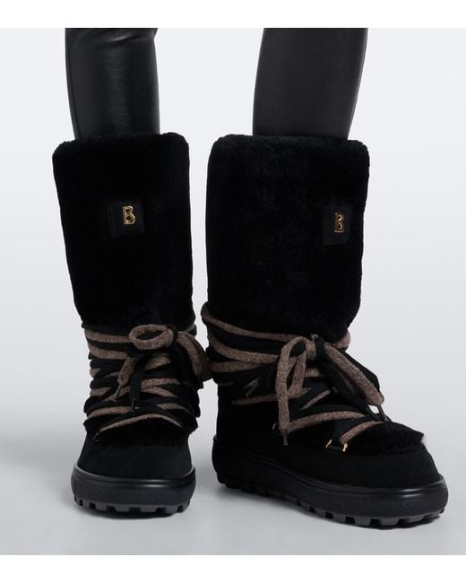 Bogner Black Chamonix Shearling Snow Boots