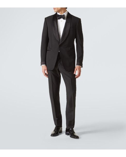 Lardini Black Wool And Mohair Suit Pants for men