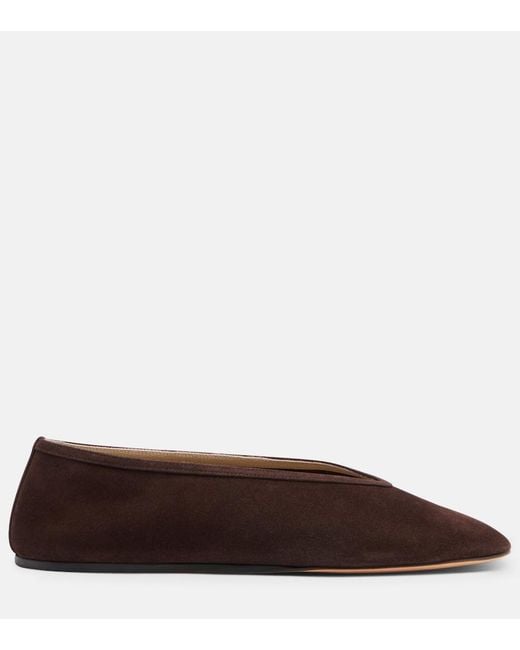Le Monde Beryl Brown Luna Suede Ballet Flats
