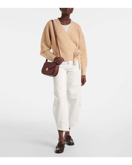 Jardin Des Orangers Natural Wool And Cashmere Wrap Cardigan