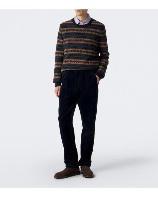 Polo Ralph Lauren Blue Whitman Cotton Corduroy Straight Pants for men