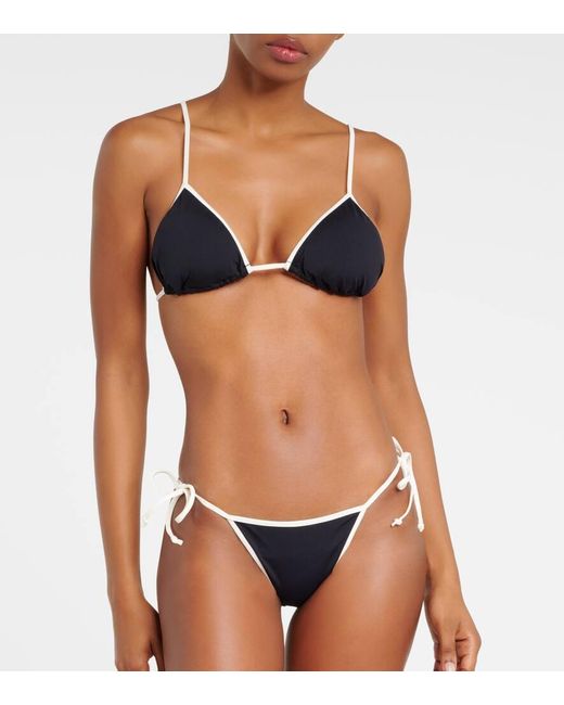 Braga de bikini triangular Bianco Marysia Swim de color Black