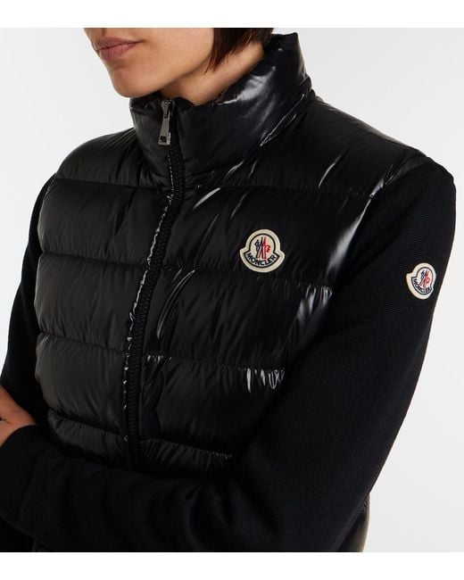 Moncler Black Ghany Quilted Down Vest