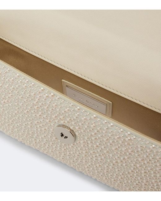 Elie Saab Natural The Midnight Embellished Suede Clutch