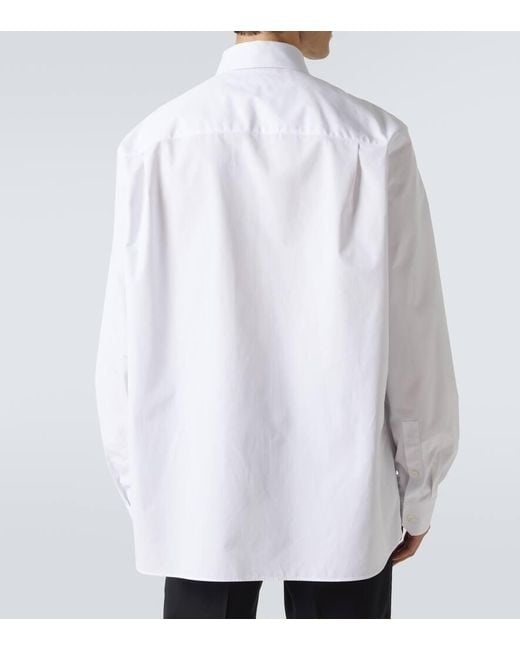 Gucci Besticktes Hemd Aus Baumwollpopeline in White für Herren