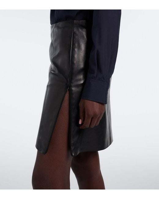 Gucci Black Leather Miniskirt