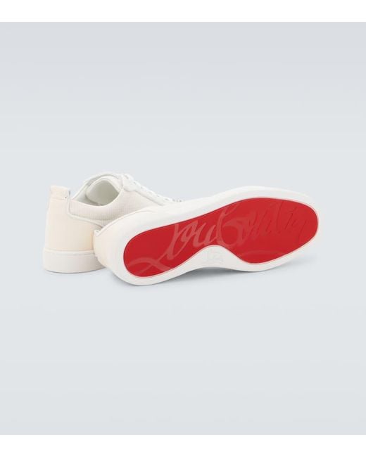 Christian Louboutin White Louis Junior Spikes Sneakers for men