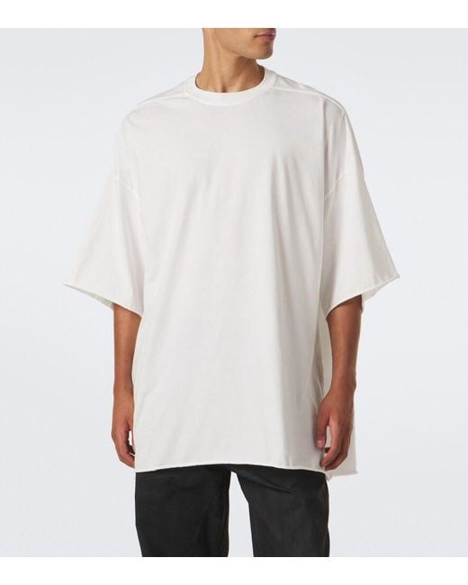 Rick Owens White Tommy Y Oversized Cotton Jersey T-Shirt for men