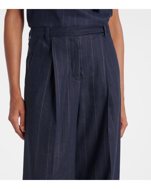 Dorothee Schumacher Blue Modern Sophistication Wide-Leg Pants