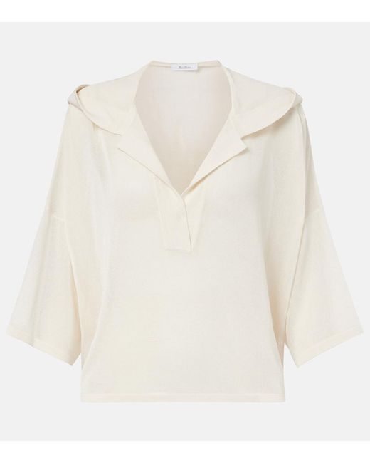 Max Mara White Hemd Didy Aus Einem Baumwollgemisch