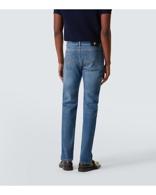 Jeans Rectos Versace de hombre de color Blue