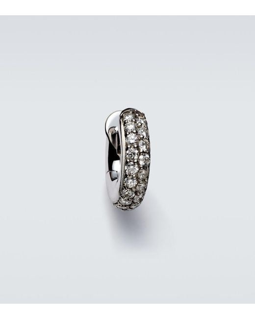 Spinelli Kilcollin White Macro Hoop Mini 18Kt Single Earring With Diamonds for men