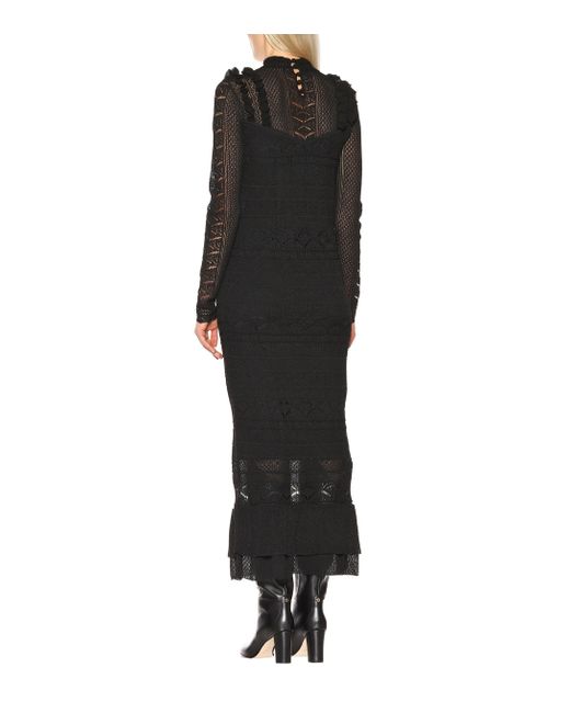 Polo Ralph Lauren Crochet Dress in Black | Lyst