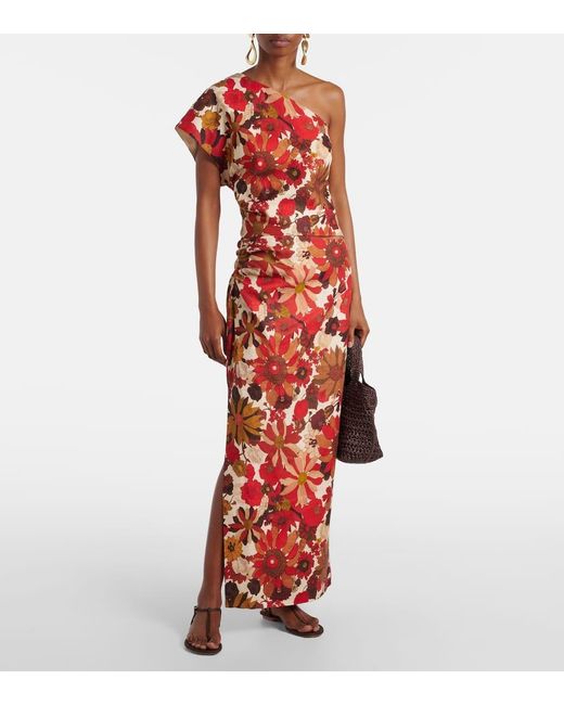 Sir Belleto Gathered Linen Maxi Skirt