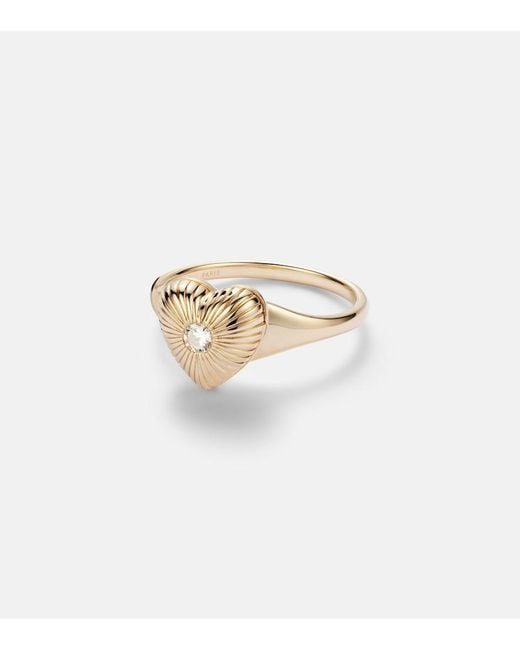 PERSÉE White 9Kt Ring With Diamond